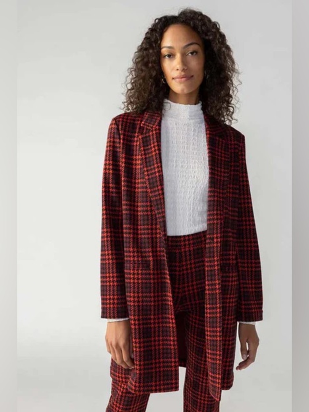 EUC Sanctuary Carly Coat - Houndstooth Unlined Long Blazer